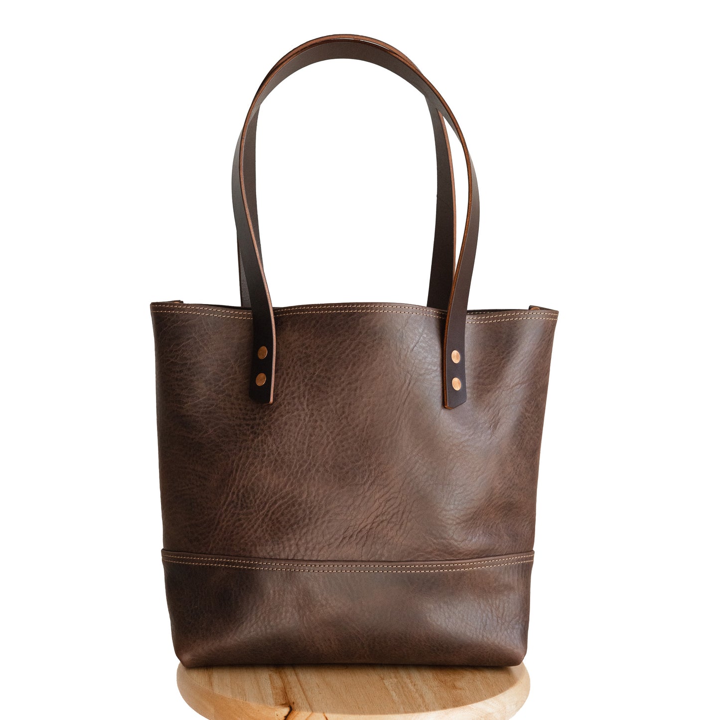 THE MARKET TOTE - TUMBLED WALNUT